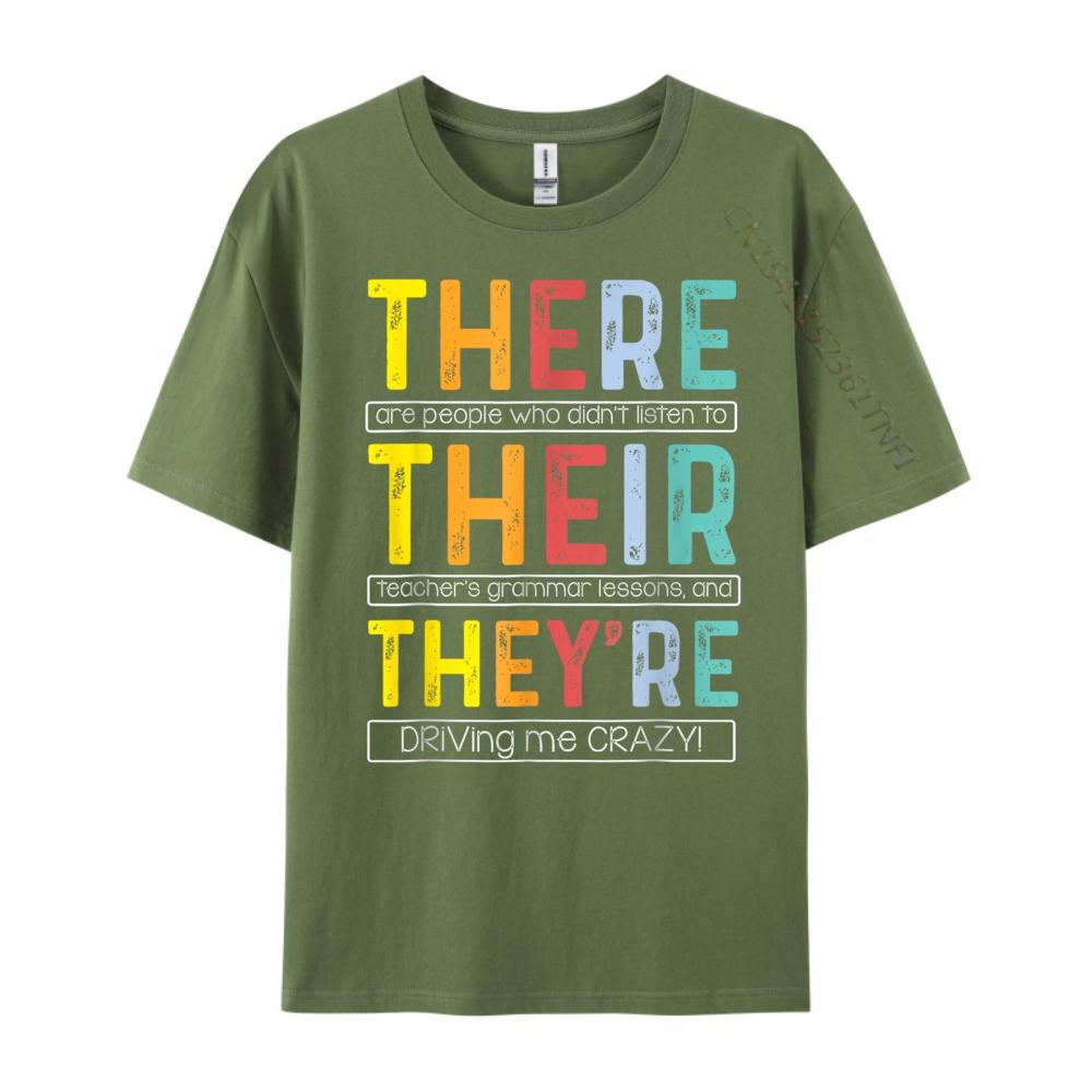 There Their They Are English Grammar Teacher Humor White T Shirt Unisex Oversize Unisex T Shirt Gift