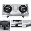 3.8-4KW Dual-range 2 Pots Gas Stove Stainless Steel Liquefied LPG Gas Bench-top Burners Home Kitchen Cooker 4000W
