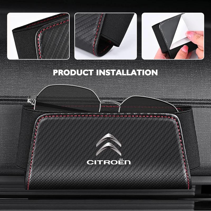 PYGO1 Car Seat Side Pocket Organizer Leather Storage Pouch Phone Glasses For Citroen C4 C3 C5 C1 C2 C6 VTS C4L DS3 DS4 DS5 Grand