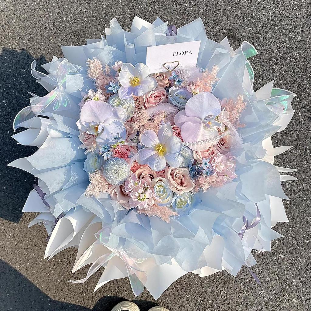 Букет "Личи Микс" с мылом-вечным цветком для девушки или лучшей подруги - Идеальный подарок на день рождения