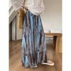 Boho Tiedye Midi Skirt For Women With High Waist And Flowy Design For Spring Vacation Style