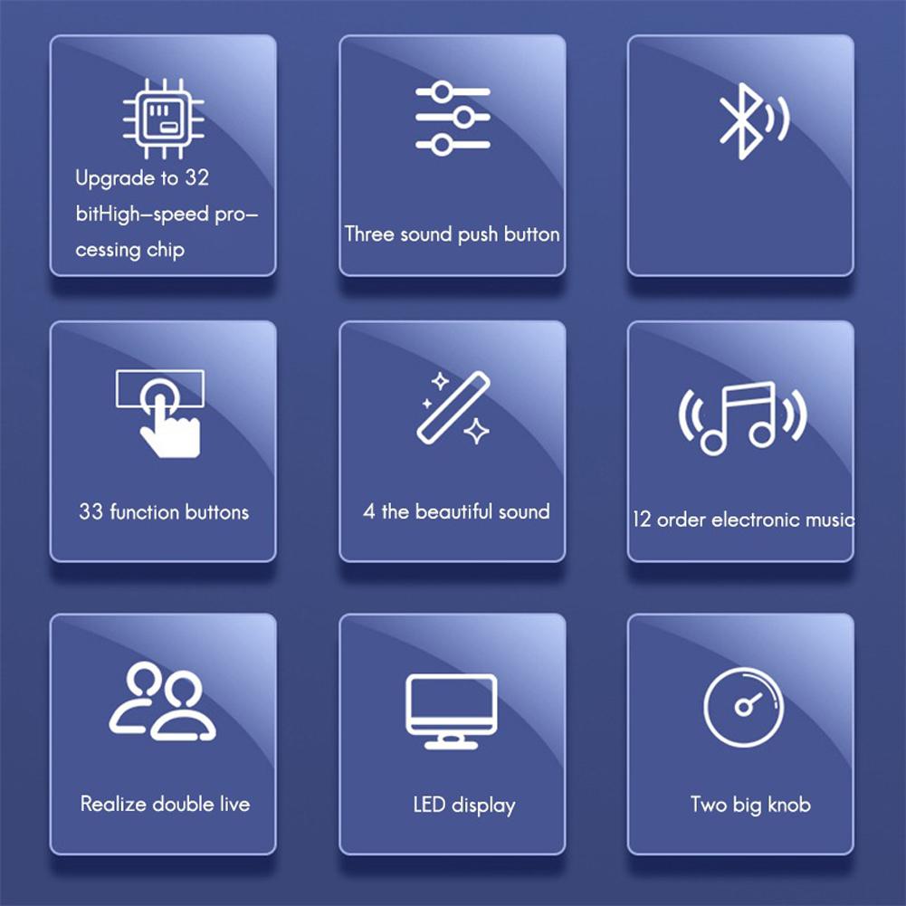 Аудиоинтерфейс M9 Звуковая карта Микшер живого голоса Внешняя звуковая карта USB Звуковая карта с несколькими эффектами