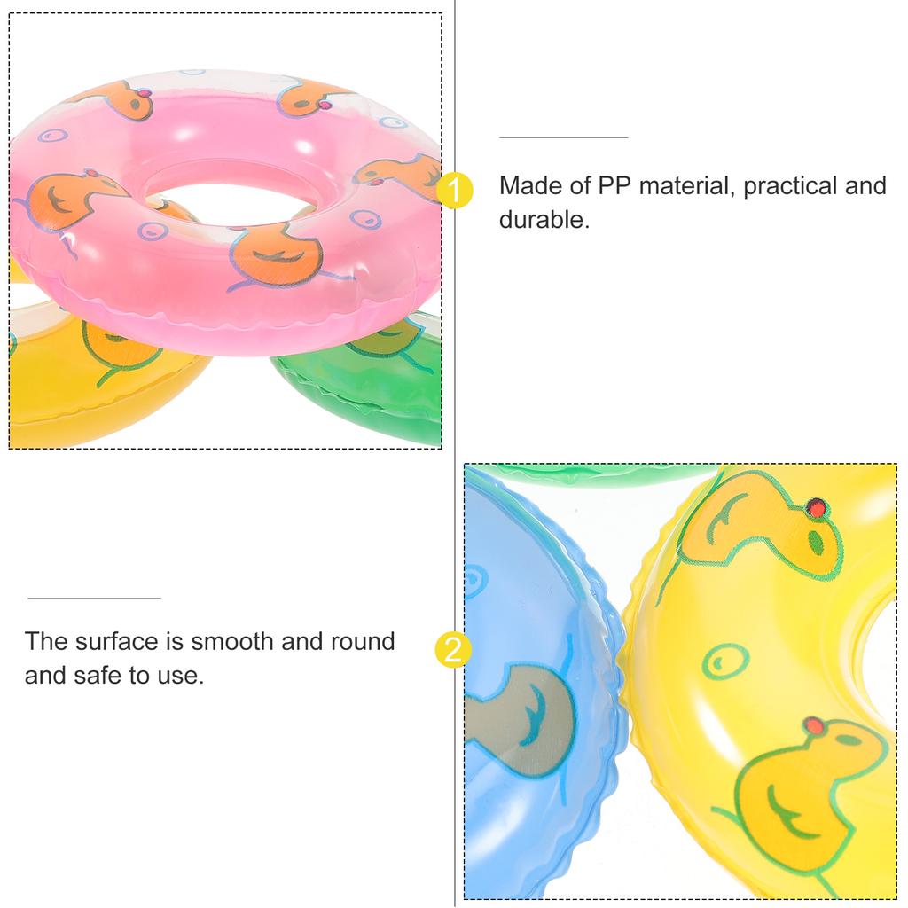 15 шт. мини-кольцо для плавания, домашний декор, мини-украшения для дома, домашняя игрушка для бассейна, Pp, мини-трубка для плавания, кольцо для плавания, игрушка для детей