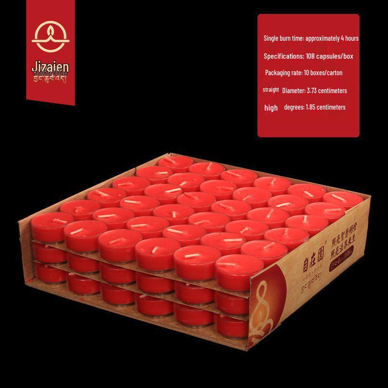 Лампада-лотос из топленого масла для подношения Будде - Доступна с длительностью горения от 1,5 до 24 часов