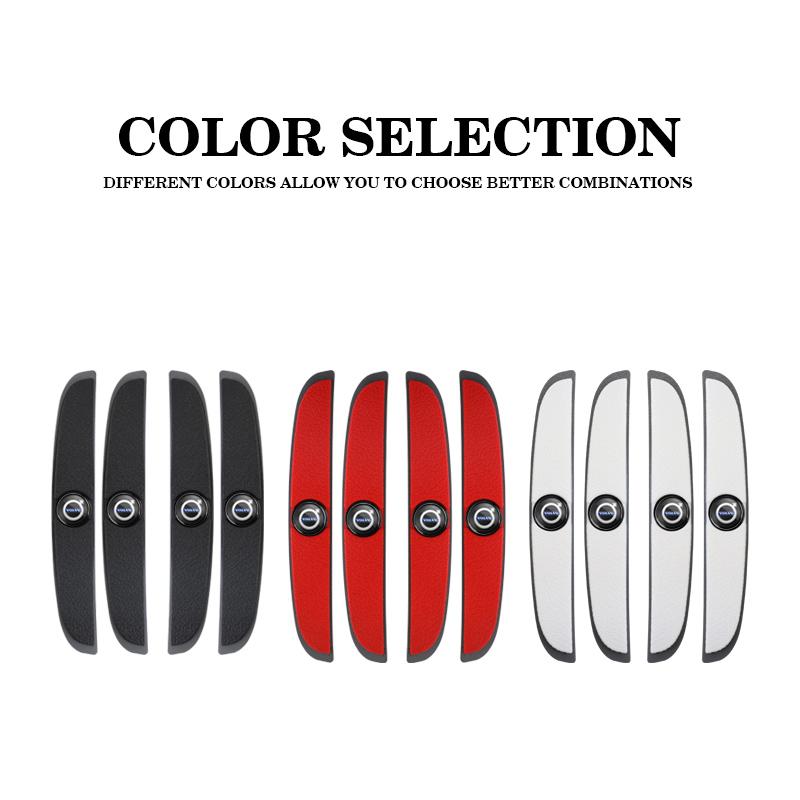 4Pcs Rubber Anti Collision Strip Car Door Rearview Mirror Protector Stickers For Volvo XC90 XC60 V50 S60 V70 V60 V40 S90 olestar