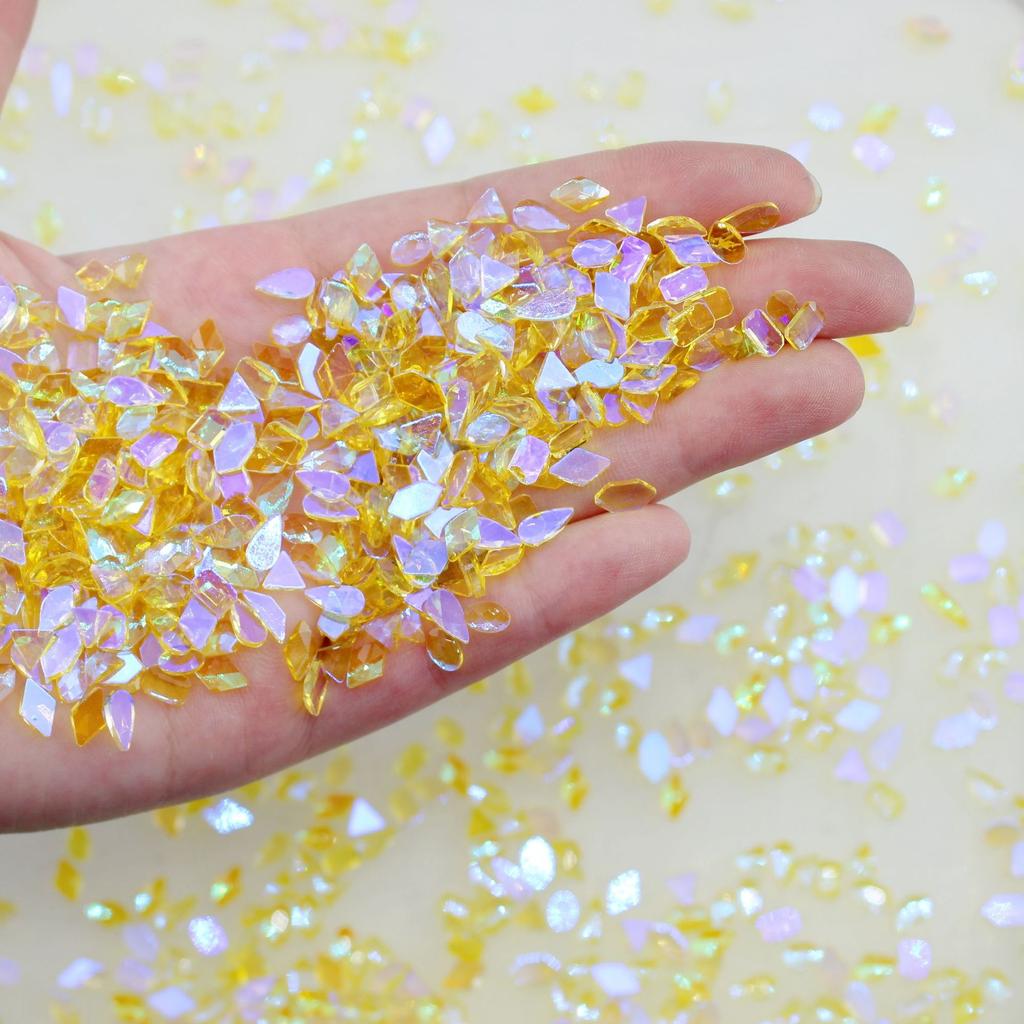 Yiwu Nail Art Diamond Mixed Mini Small Nail Art Flat Bottom Special-Shaped Diamond Mixed K9 Champagne Nail Art Jewelry