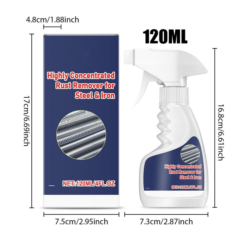 120 мл Спрей-очиститель от ржавчины Концентрированный Растворитель Мощное удаление ржавчины с металла для дома Ванной Кухни Гаража