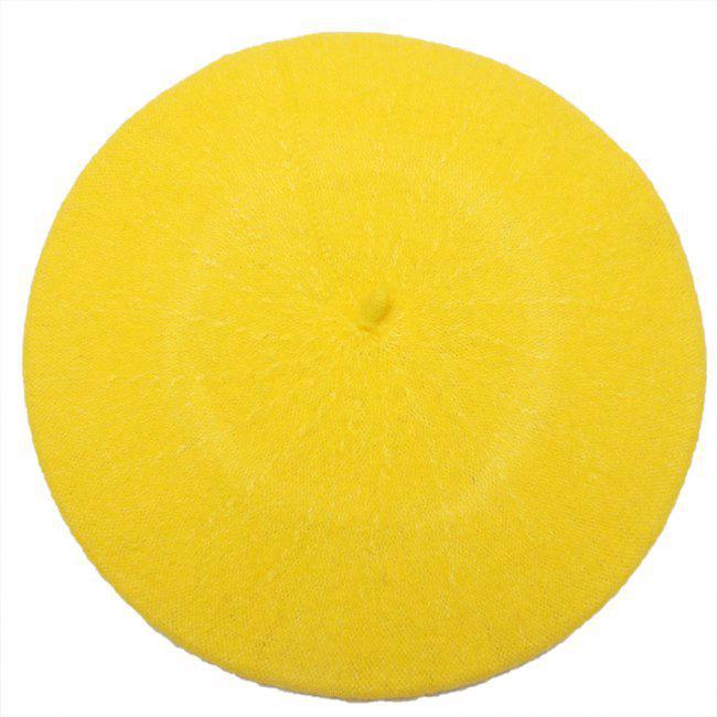 Модная теплая шерстяная зимняя женская берет для девочек, французская шапка-бини, однотонная повседневная лыжная шапка