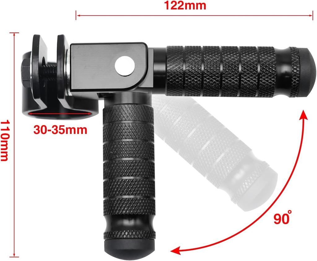 Подставка для ног мотоцикла, универсальная металлическая педаль для мотоцикла, складная подножка, противоскользящие складные педали для велосипеда, скутера, мотоцикла