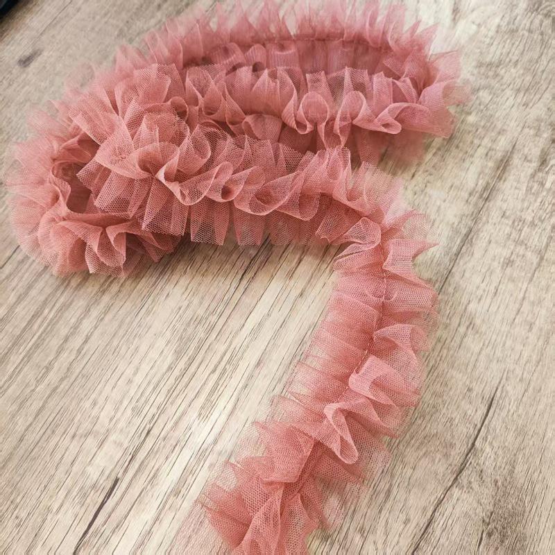 3D Плиссированное Сетчатое Кружево для DIY Женской Одежды: Платье для куклы, Шарф, Шляпа, Декорация-Зонтик – Доступны разные цвета.