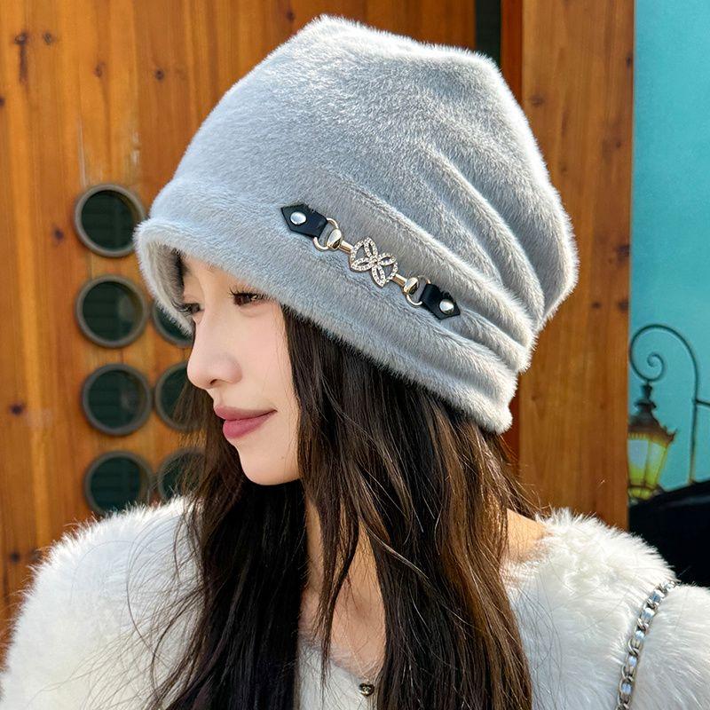 Свободная версия Тонкая шапка Женская набивная уличная Hattechknitting Hat