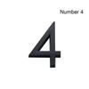 4inch/10cm 3D Black Self-Adhesive ABS Acrylic 0 To 9 Number Plate Sign Door Label Numeral Tag