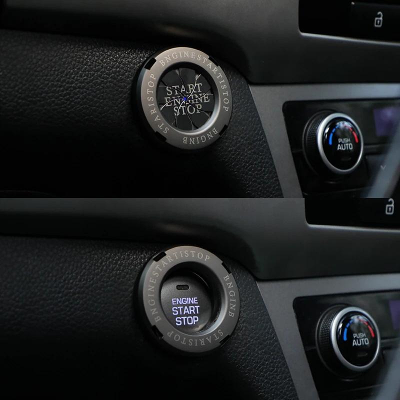 1Pcs Universal Car Start Stop Engine Push Button Cover Ring One-click Start Decor Stickers Alloy Trim Car Styling Accessories