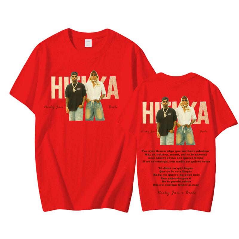 Nicky Jam X Beéle - Hiekka T-Shirt Retro Hip Hop Retro Tee-shirt Short Sleeve Cotton Tshirt Fashion Grunge Clothing