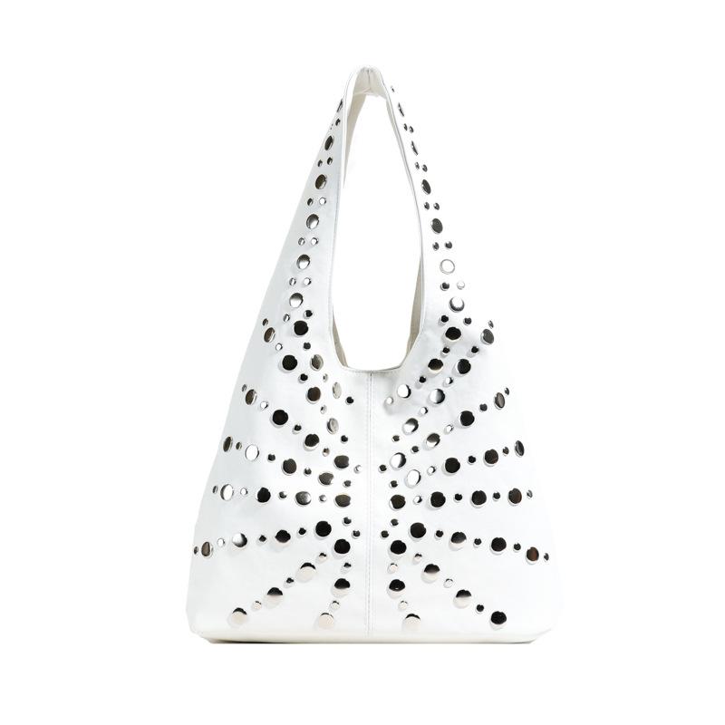 Bag 2025 New European and American Fashion Rivet Punk Style Handbag Women's Casual Shoulder Underarm Bag Tide