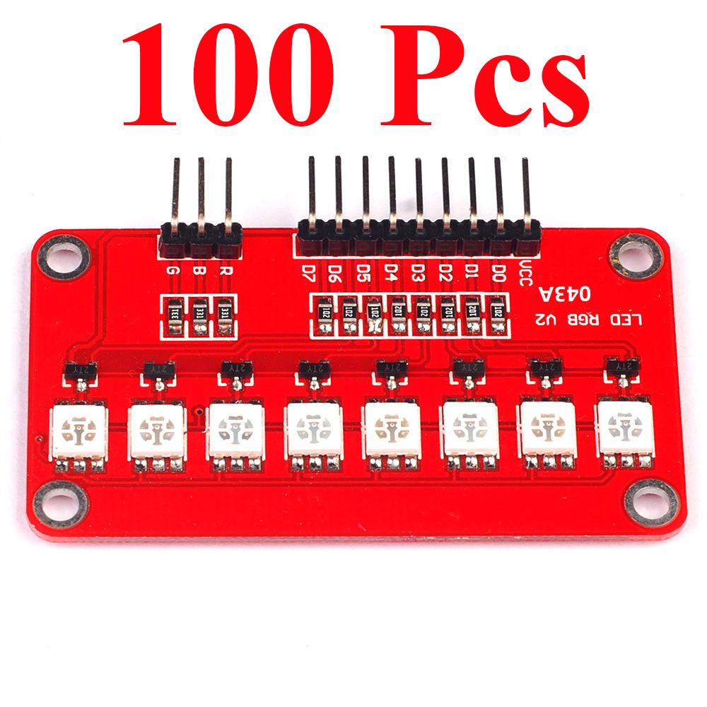 2~100 шт. 5050 RGB Полноцветный Светодиодный Модуль Световой Поток Программируемая Плата Лампы Аксессуары Для Микроконтроллера Умного Автомобиля Робота