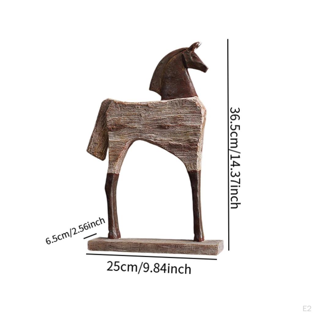 Современная настольная фигурка лошади, расписанная вручную, 25x6,5x36,5 см для отелей, книжных полок и т. д.