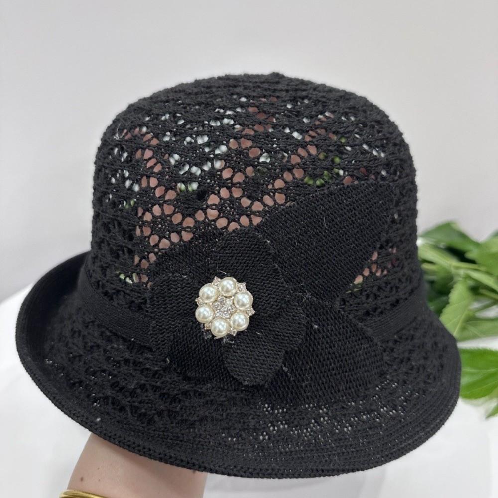 Floral Decoration Mother Flower Bucket Hat Adjustable Rolled-Brim Hat Shopping Gatherings