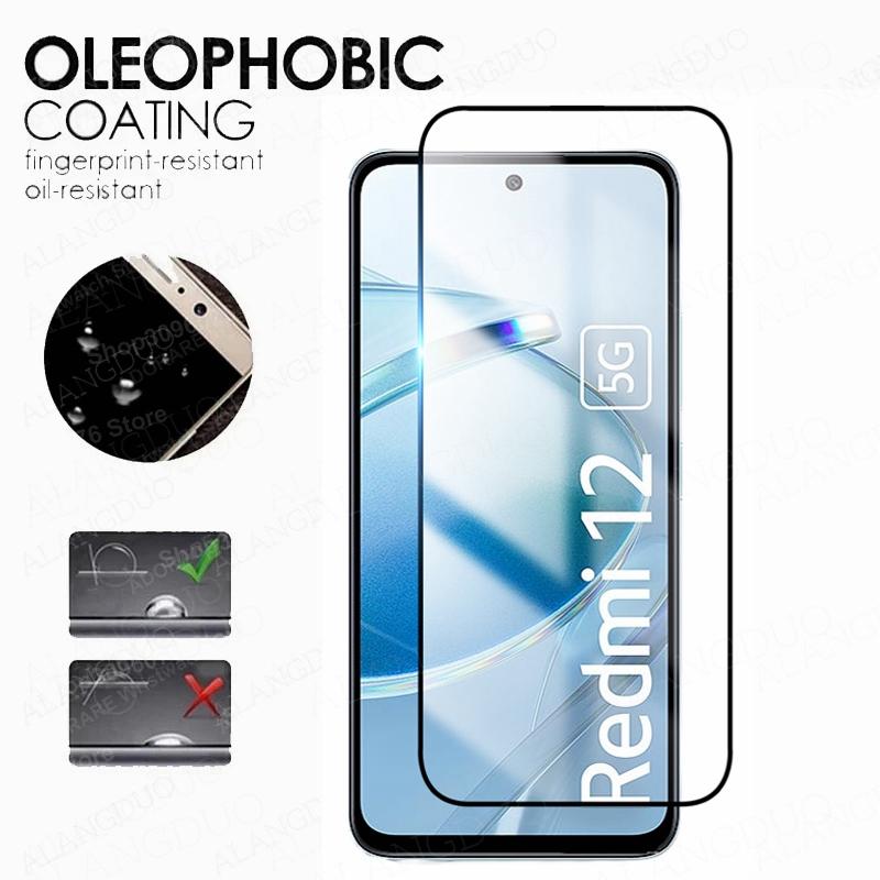 3PCS Tempered Glass For Redmi 12 5G 12C Screen Protector For Redmi Note 12R Pro Redmi Note 13 Pro 5G Protective Glass