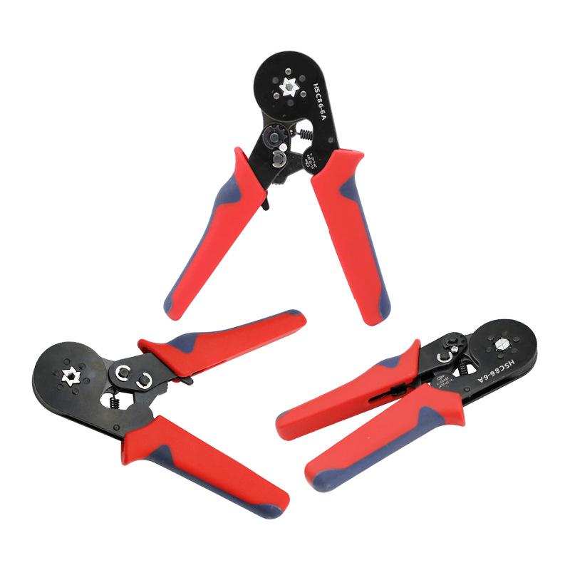 Hexagonal Mini Ratchet Crimping Pliers Set HSC8 6-6 for European Terminals