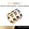 «Модное европейско-американское парное кольцо из титановой стали с бриллиантовыми акцентами»