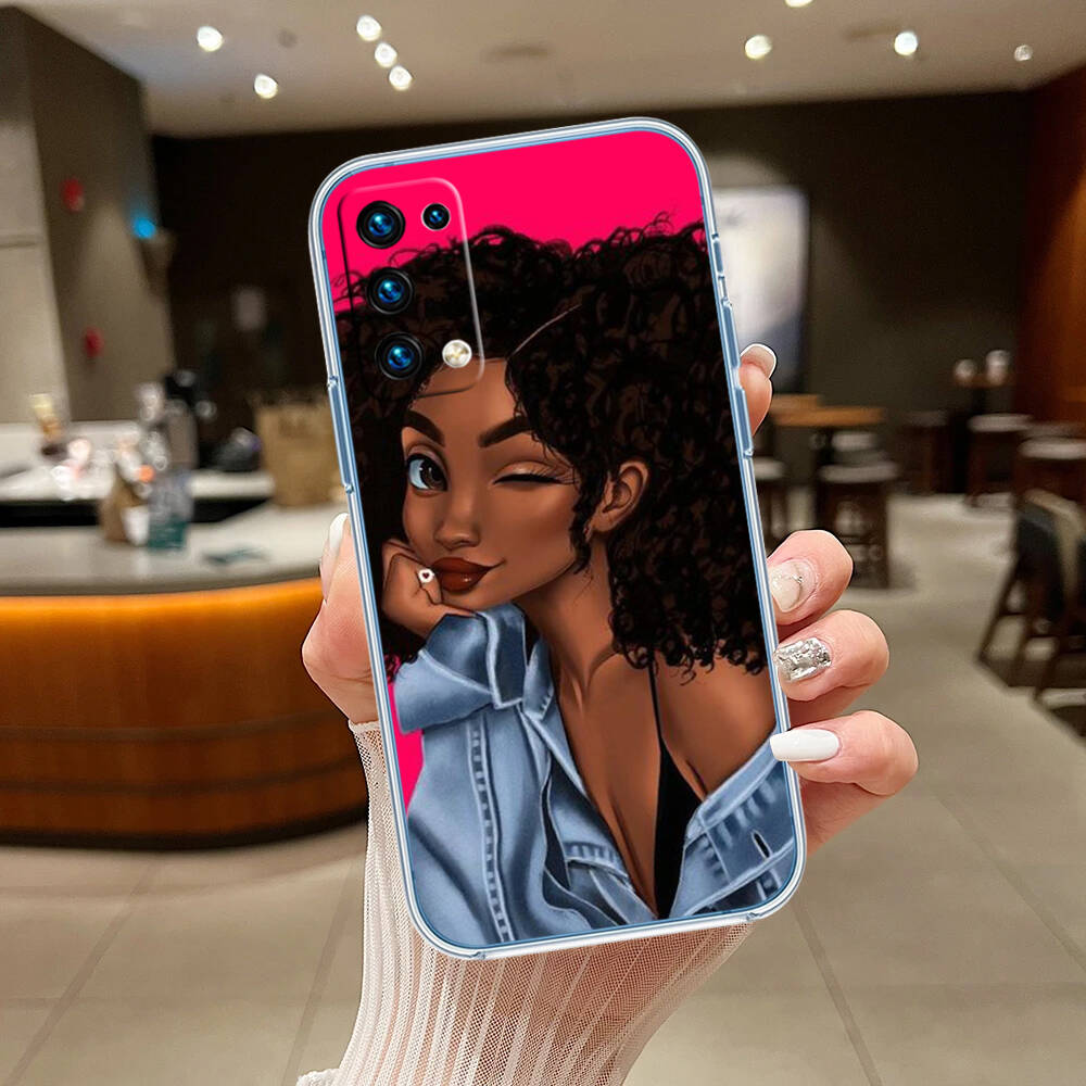 chica Poppin Black Girl Case for Motorola G10 G20 G04 E30 E40 E22 E20 E13 E15 G22 G23 G05 G75 G35 G55 E22S E7 G6 G7 G8 G9 Plus Power Play