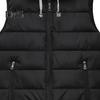 Men Waistcoat Hooded Drawstring Sleeveless Vest Coat with Pockets Zipper Closure Warm Comfortable Down Waistcoat