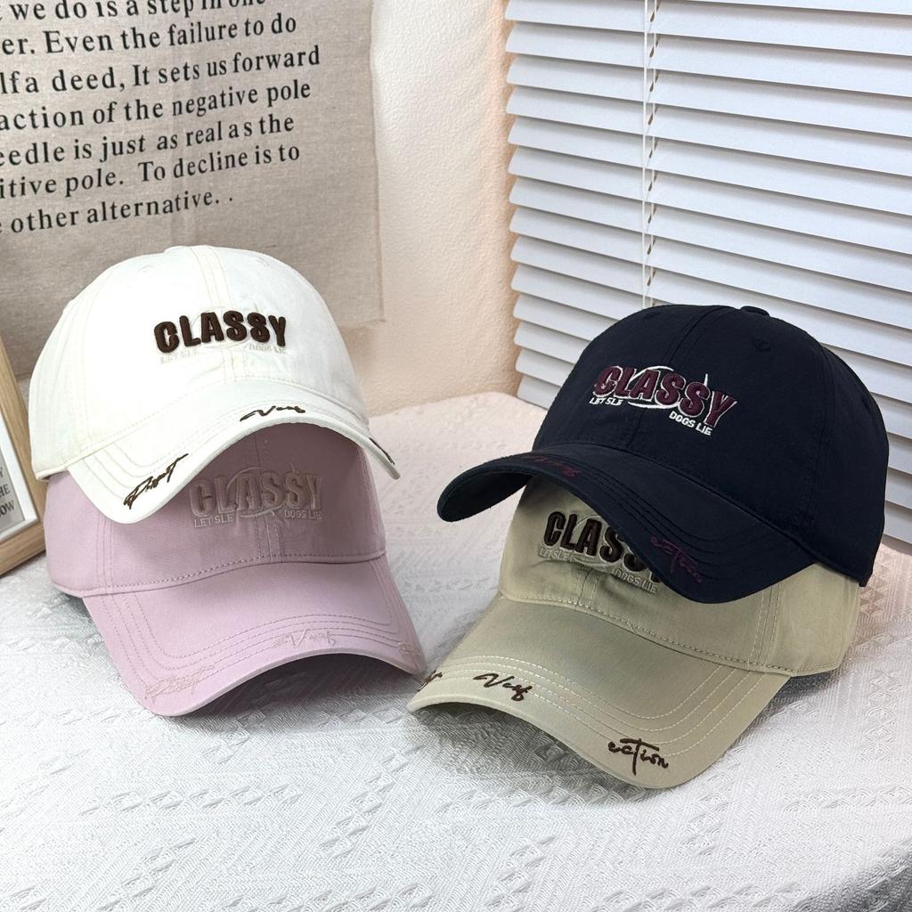 Fashion Hat New Light Color English Alphabet Soft Top Cap Brim Embroidery Versatile Casual Japanese Baseball Cap Spring Summer