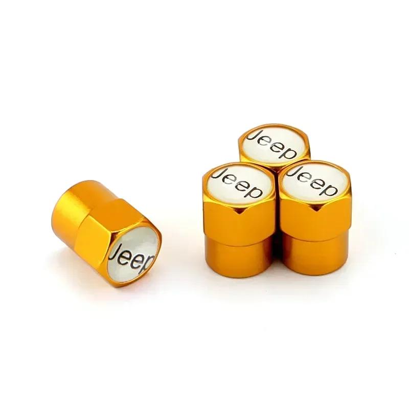 For Jeep Alloy Dust-Proof Car Wheel Valve Stem Caps for Jeep Grand Cherokee Commander Wrangler Jk TJ JL Liberty Patriot Compa