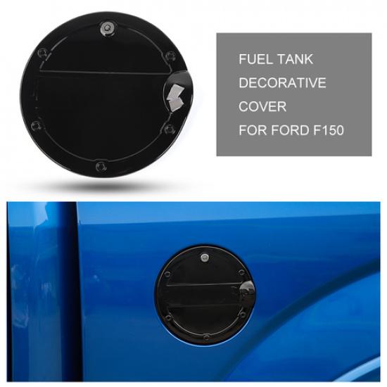 Крышка топливного бака Замок бензобака с ключом Декоративная накладка Черная Для Ford F150 15+ Внешний вид