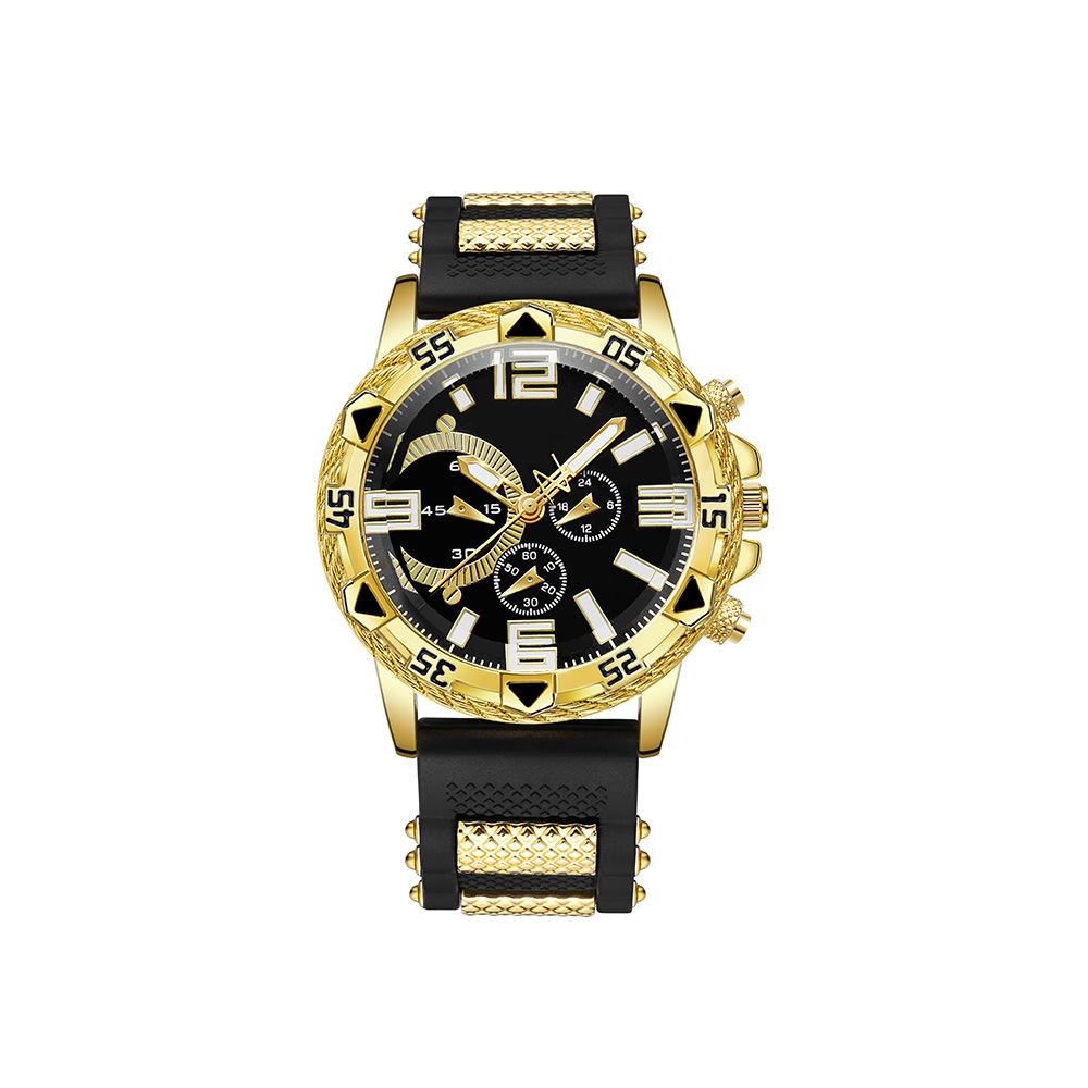 Domineering Men'S Large Dial Men'S Watch Silicone Strap Business Fashion Atmosphere Men'S Quartz Watch