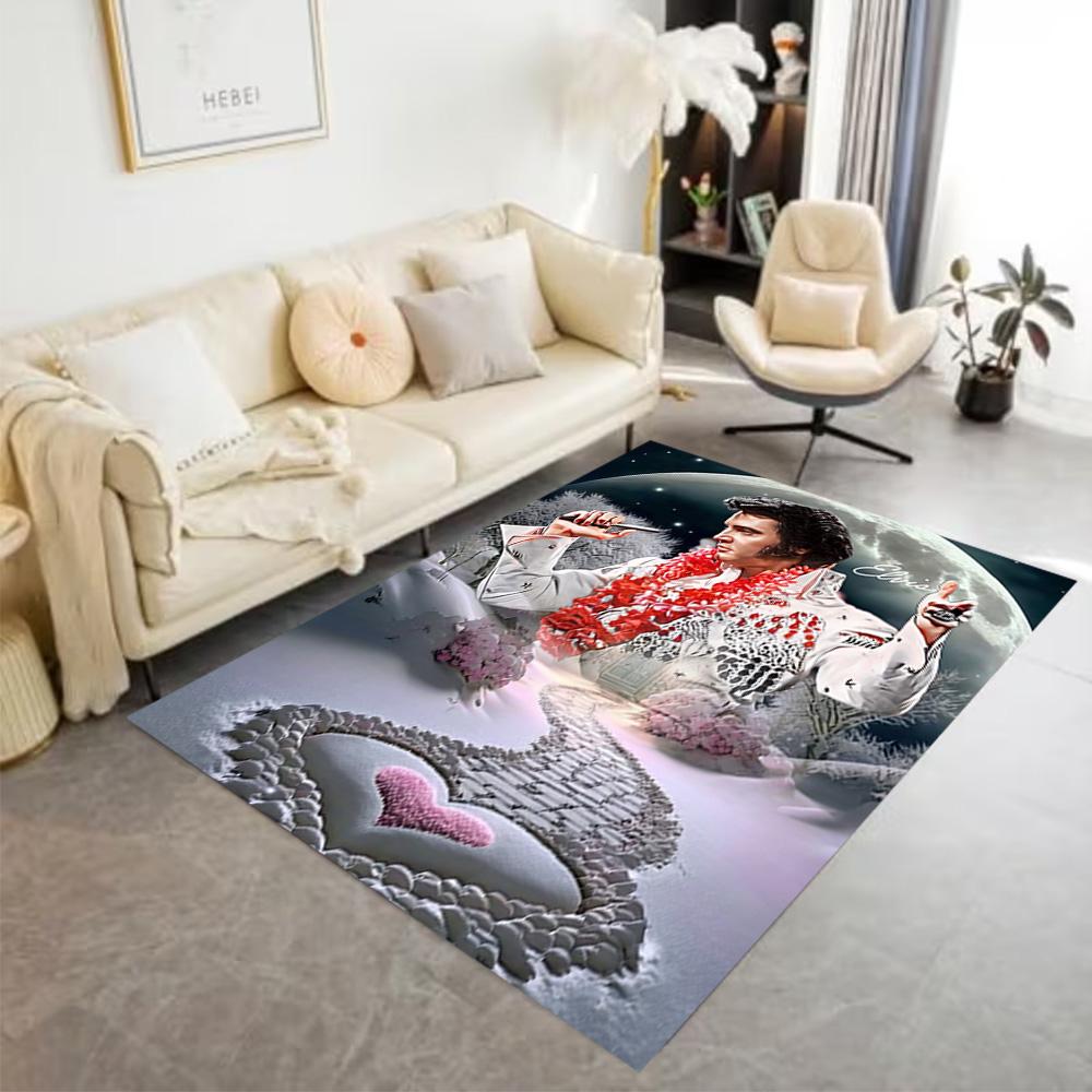 Elvis Presley Hawaii Concert Area Rug Design for Entryway Living Rooms Bedrooms Dormitory Anti-slip Rug Decorate Offices Wedding Party Gift