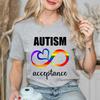 Графическая футболка awareness аутизма Футболки для продвижения принятия аутизма для мужчин Женщин Одежда Повседневные футболки с коротким рукавом Футболки