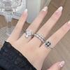 Новый продукт Модное кольцо-звезда с двойным слоем Zir*****Ручка Простой модный регулируемый набор колец для женщин