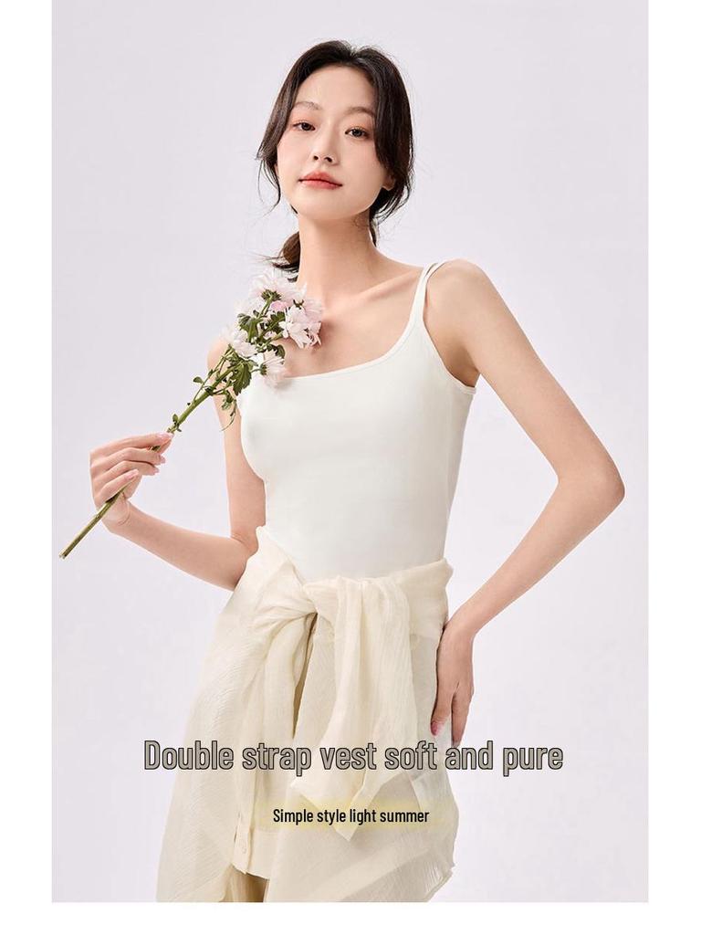 Бесшовный летний жилет без рукавов с боковыми вставками для женщин