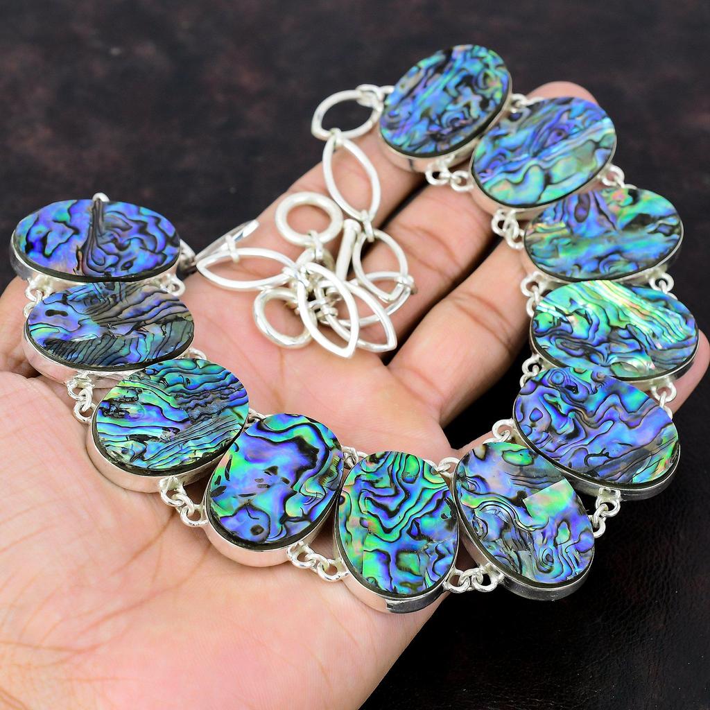 Ожерелье из ракушки морского ушка, новые ювелирные изделия, ожерелье из стерлингового серебра 925 пробы, регулируемая цепочка, ожерелье из настоящего драгоценного камня, ювелирное изделие ручной работы, подарок для жены