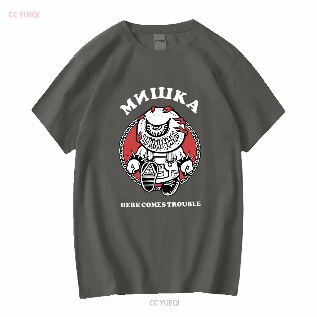 Футболка Mishka Trouble Skateboard Белая Новая С Бирками Streetwear Серфинг Сноуборд Винтаж Стирка Унисекс Повседневная Мягкая Streetwear Дышащая