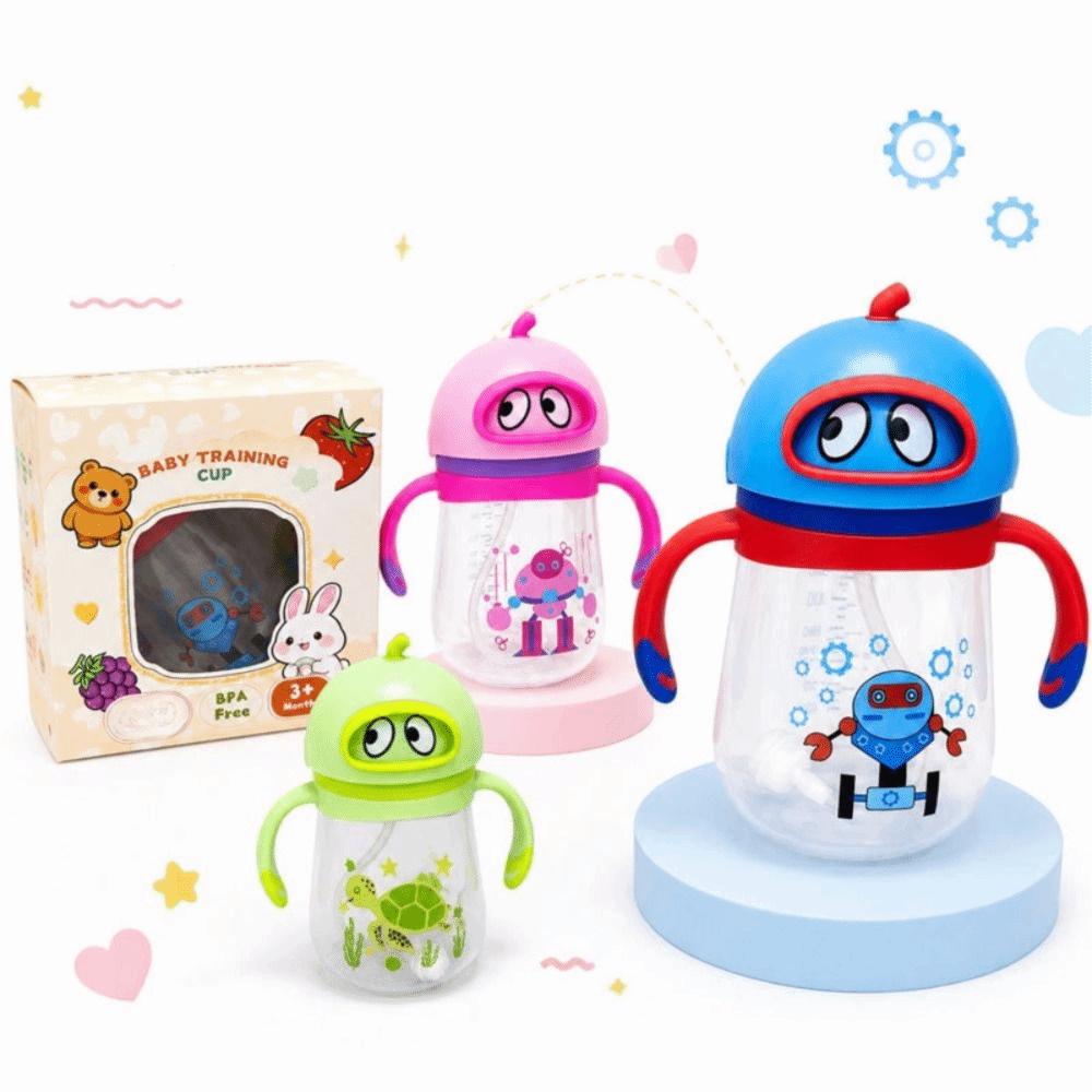 with Handles Baby Sippy Cup 300ML Baby Drinking Cup Cute Baby Training Cup Baby Transition Cup