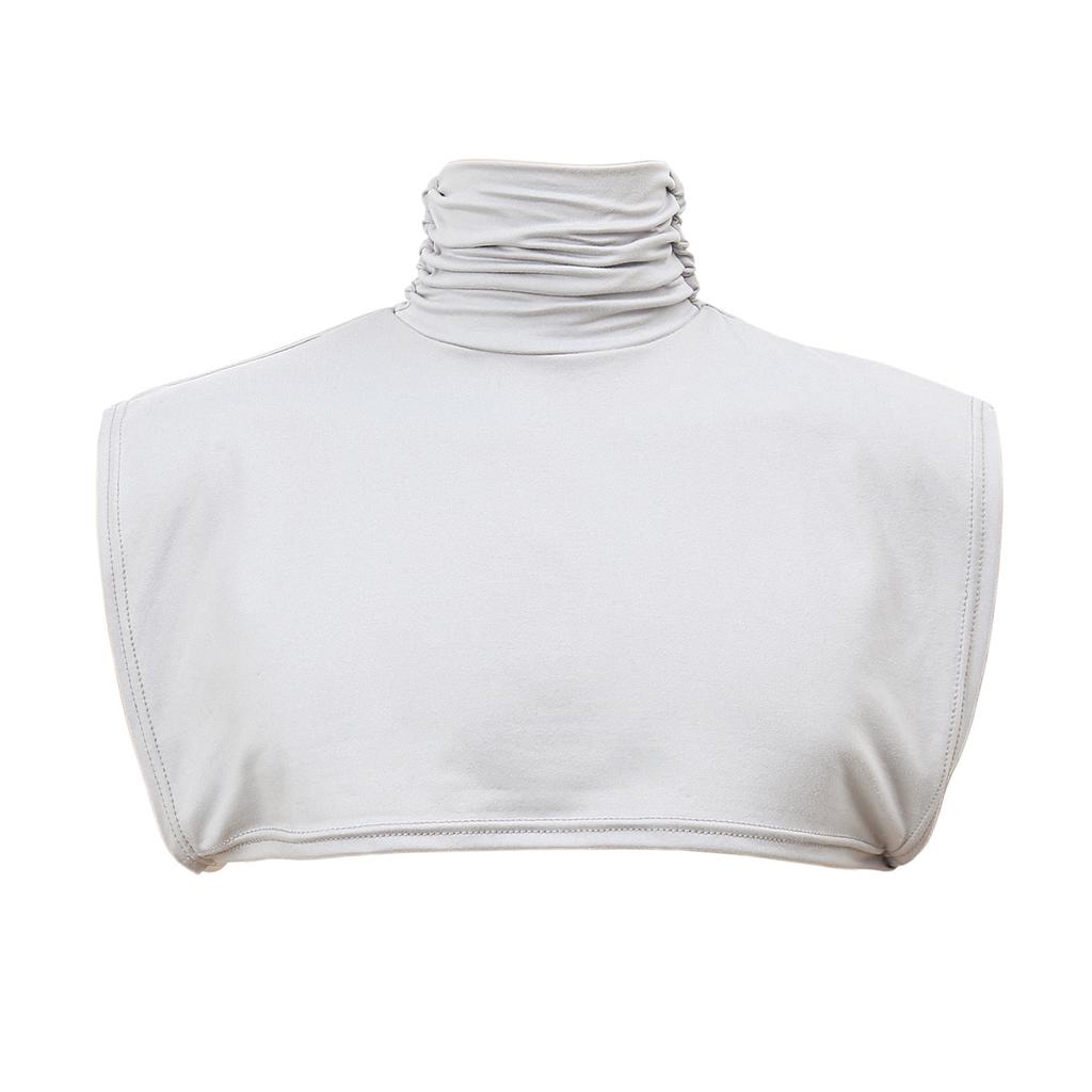 New Womens Muslim Modal Fake False Collar Islamic Hijab Extensions Turtleneck High Neck Cover Warmer Bright Solid Color Half Top