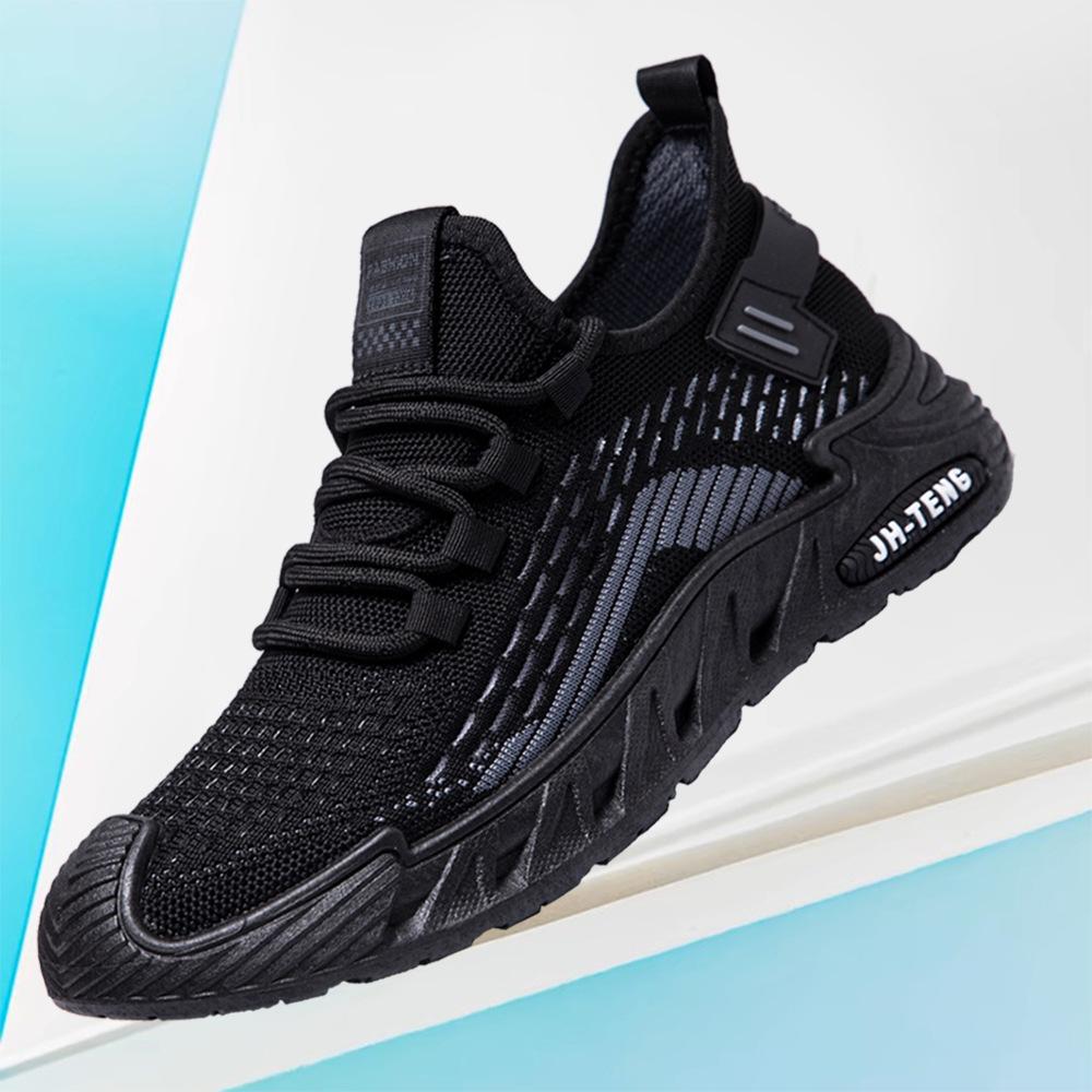 Новые тканые беговые кроссовки мягкая подошва удобные повседневные туфли модная обувь сетчатые дышащие