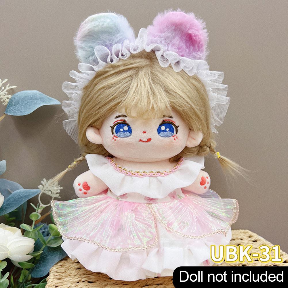 20 см хлопковый комбинезон для кукол из мультфильма, сменный наряд для плюшевой куклы, платье Лолиты, аксессуары для игрового домика, мини-одежда