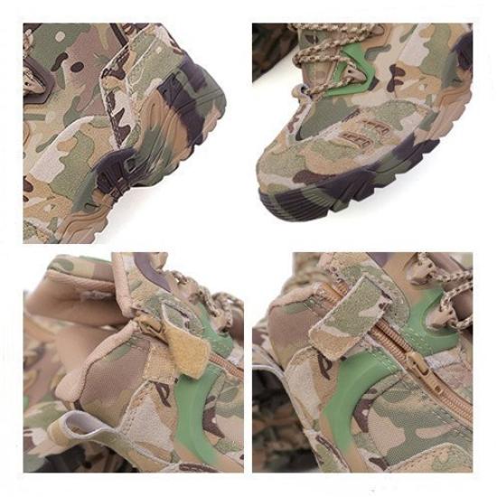Камуфляжная военная обувь Боевые ботинки Ботинки для сноса дорог Военные ботинки Кроссовки для активного отдыха Альпинизм Походы Джунгли Ботинки Водонепроницаемые Дышащие