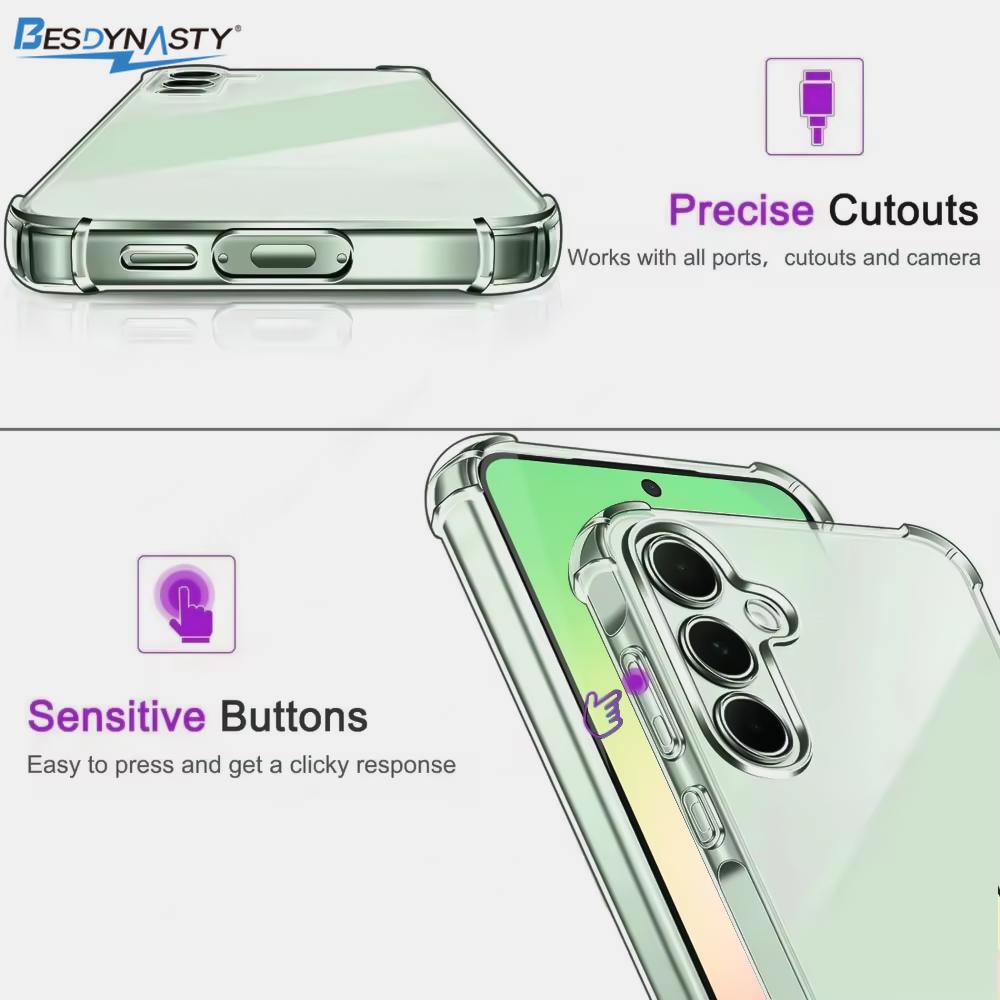 AirBag Shockproof Protector Case For Samsung A56 A16 A36 A26 A53 A55 A15 A35 A25 A52 A17 A54 A34 A24 A14 Transparent Phone Cover