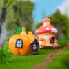 Mini Cartoon Mushroom Pumpkin House Micro Landscape Decoration For Car Home Desktop Ornaments