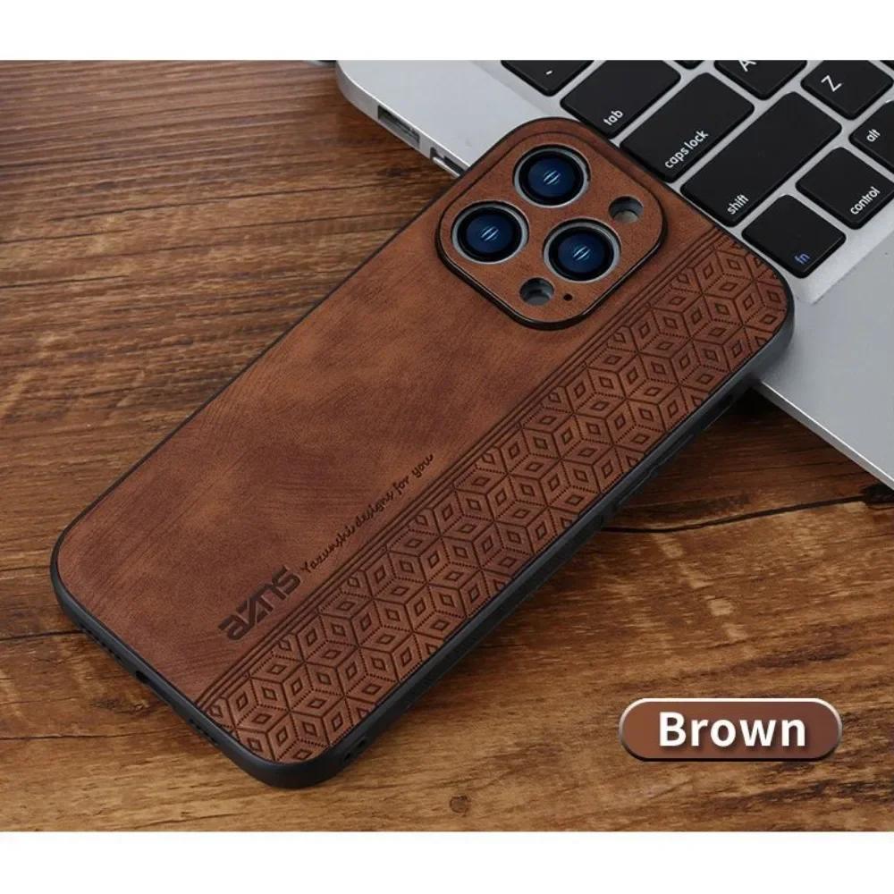 Роскошный кожаный деловой чехол для телефона для iPhone 16 15 11 13 12 14 Pro Max Plus 13 12 Mini X XR XS 8 7 Plus Противоударный мягкий чехол