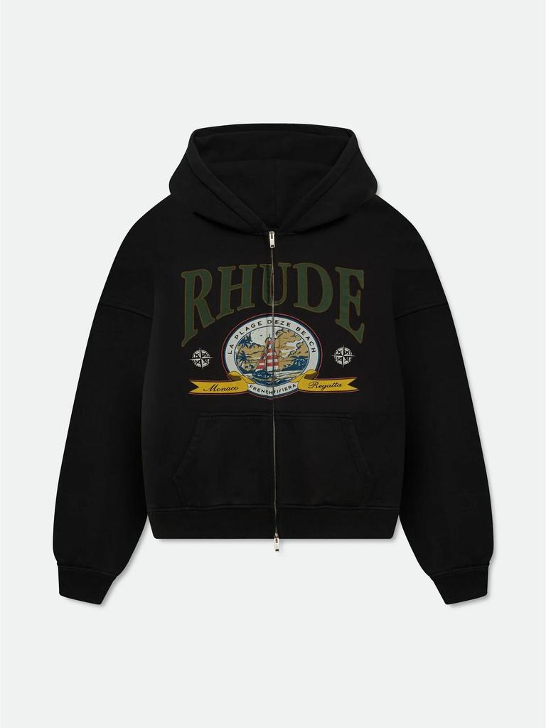 Толстовка с капюшоном RHUDE 25SS Геометрическая - Модная мужская куртка в европейском и американском стиле