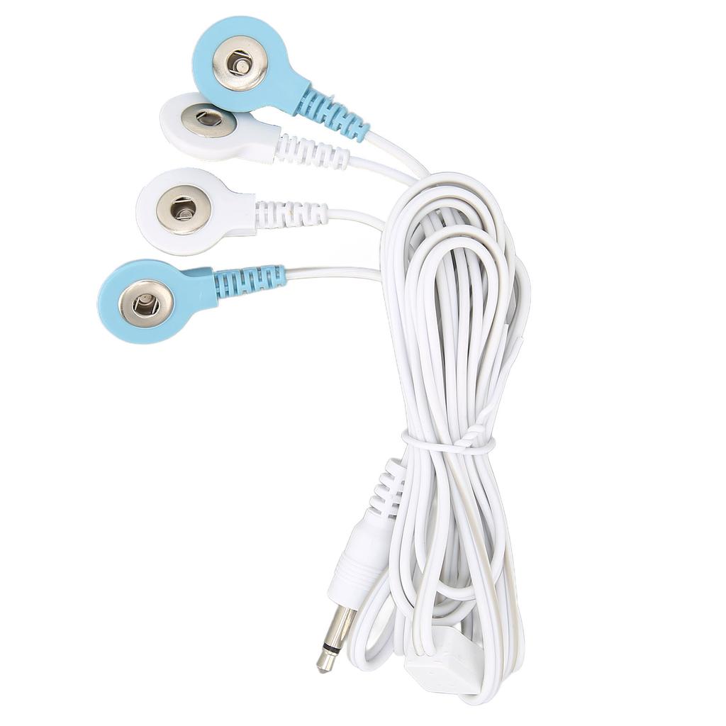 4 In 1 Electrotherapy Electrode Electric Shock Wires Cable for Tens Massager