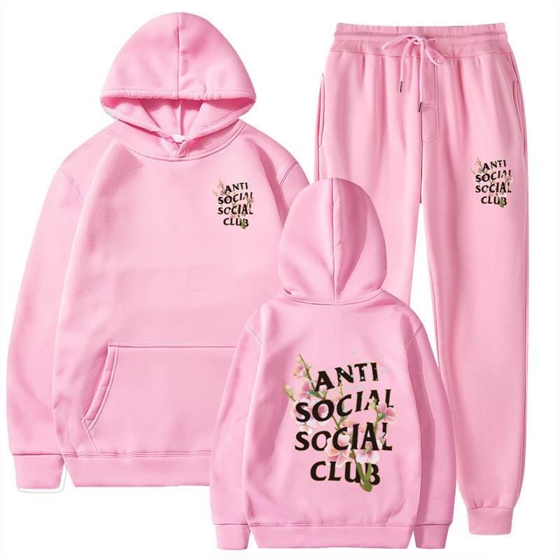 Брючные костюмы Толстовка с капюшоном Унисекс Костюм Мужской Женский Удобный Мягкий