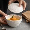Матовая керамическая миска с крышкой, усыпанная жемчужными точками, Креативная миска для супа, Миска для паровых яиц, Миски для десертов и закусок, Сервировочные миски, Посуда для ресторана