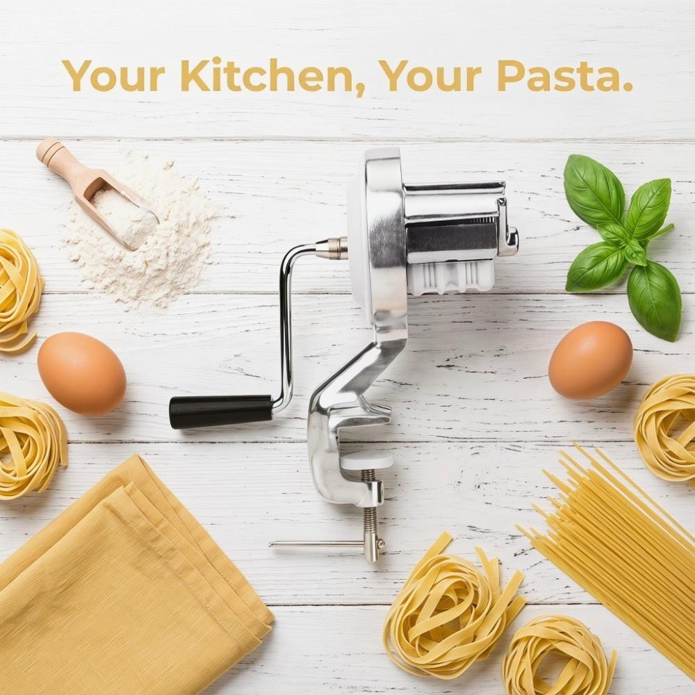 Aluminum Alloy Hand Cranking Noodle Press Portable Pasta Maker Home Kitchen Restaurant